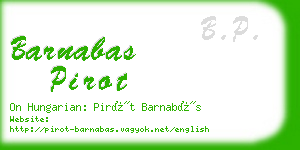 barnabas pirot business card